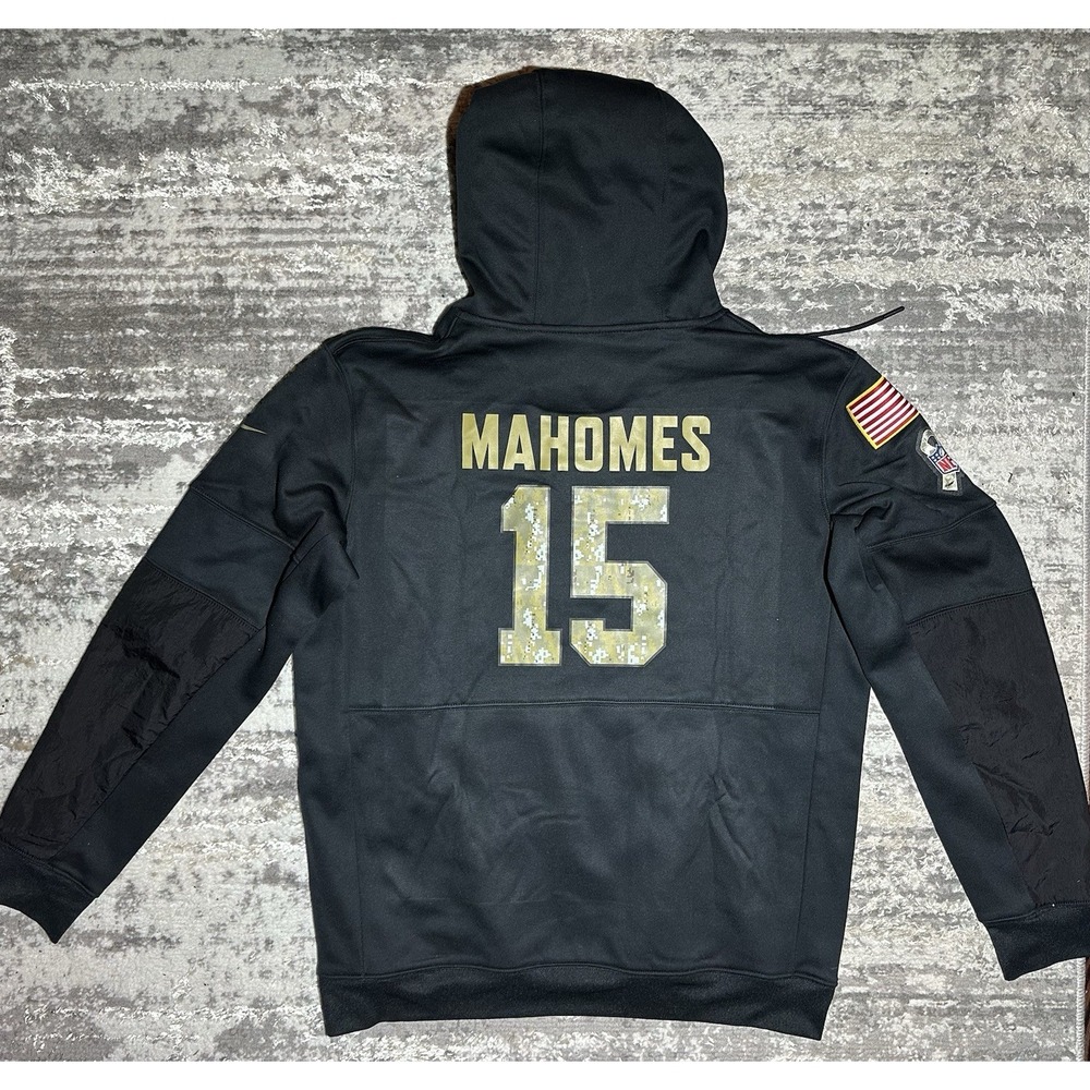 Nike Kansas City Chiefs Salute to Service OnField Hoodie Men's L #15 Mahomes NWT